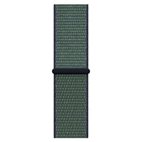 Curea iUni compatibila cu Apple Watch 1/2/3/4/5/6/7, 44mm, Nylon Sport, Woven Strap, Navy Blue/Green