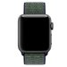 Curea iUni compatibila cu Apple Watch 1/2/3/4/5/6/7, 40mm, Nylon Sport, Woven Strap, Navy Blue/Green